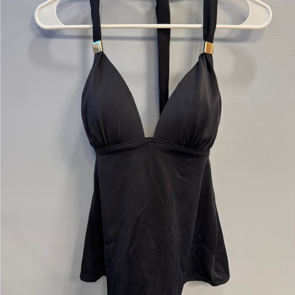Victoria's Secret Black Tankini Swim Top Like New Size M